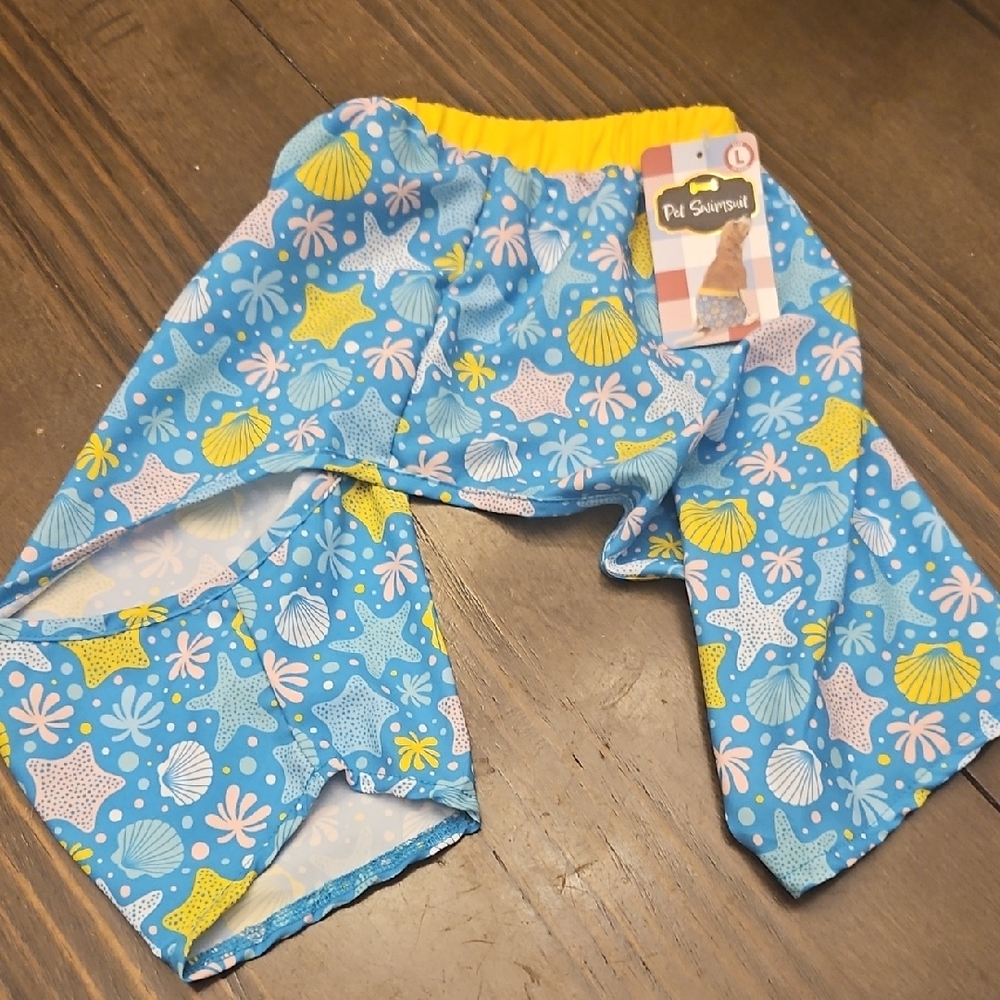 Blue Dog Swim Trunks